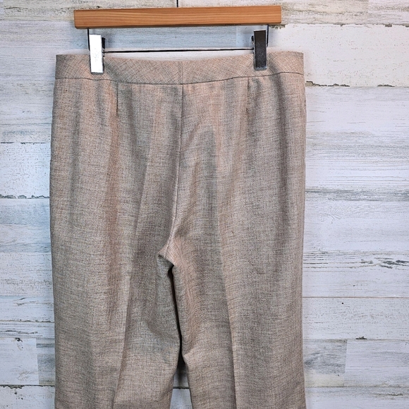 Lafayette 148 NY Women Menswear Virgin Wool Blend Dress Pants 12 Tan Lightweight - Picture 8 of 12